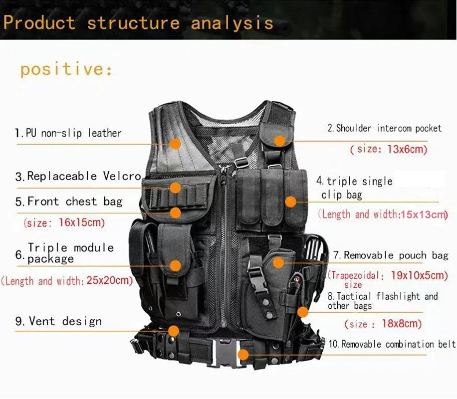 Gilet tattico regolabile  Body Armor