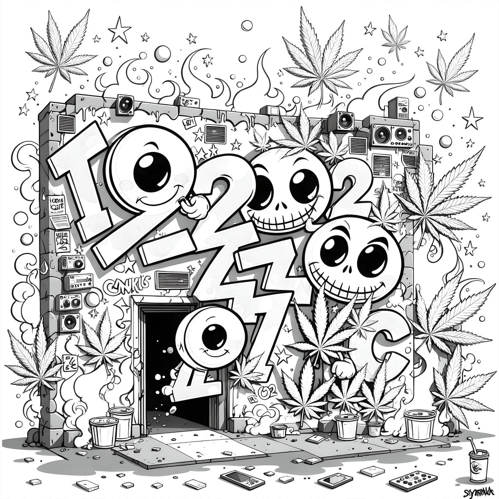 Libro da colorare di graffiti per adulti Design originale
