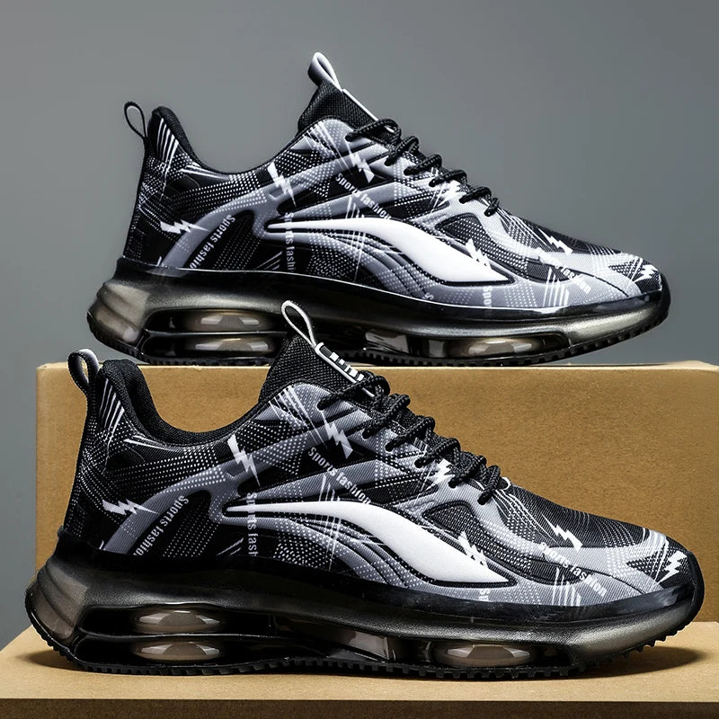 Scarpe da Ginnastica alla moda da uomo, con ammortizzazione dell’aria, comode e antiscivolo, traspiranti e adatte per attività sportive
