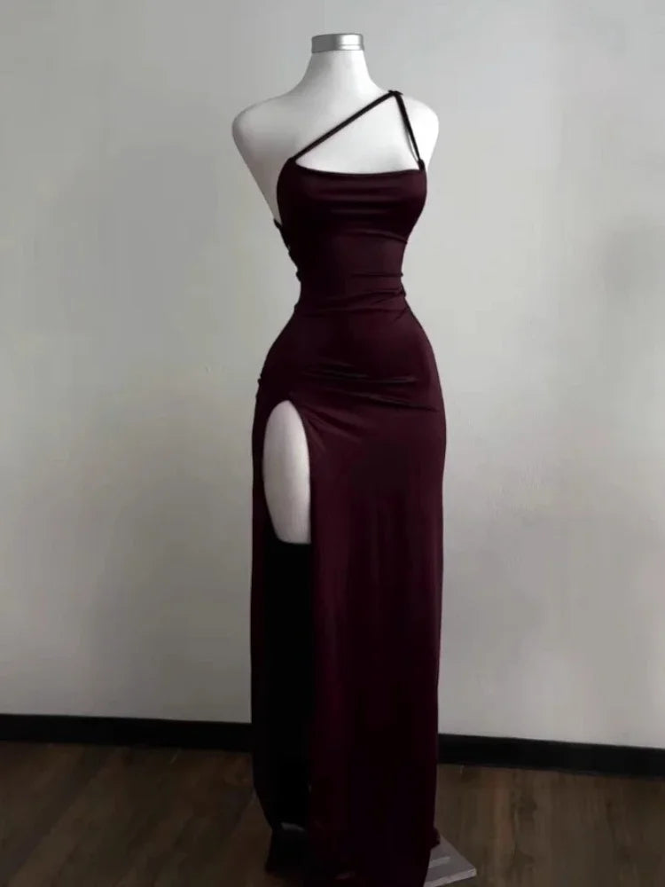 Abito da sera da donna Moda estiva elegante Halter senza maniche
