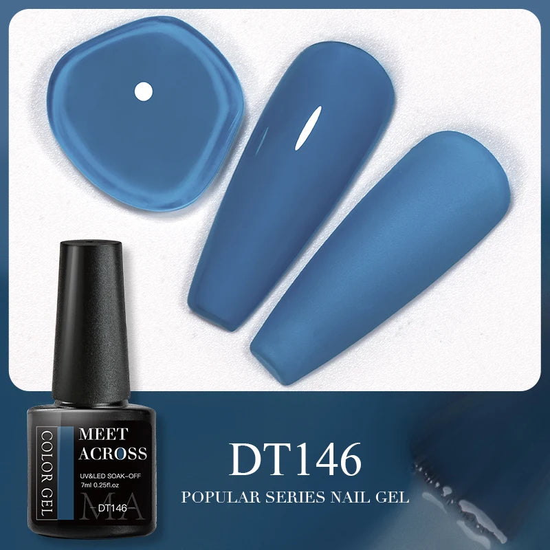MEET ACROSS 5ml Gel Smalto per unghie Nail Art Top Gel tutti i colori