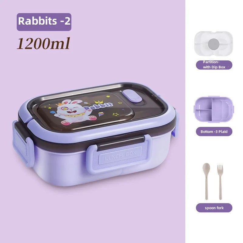 1200ML Box  per il pranzo a doppio strato Scomparto portatile