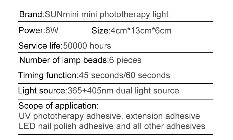 6W Mini asciuga unghie macchina portatile 6 LED UV manicure lampada uso domestico lampada con cavo USB