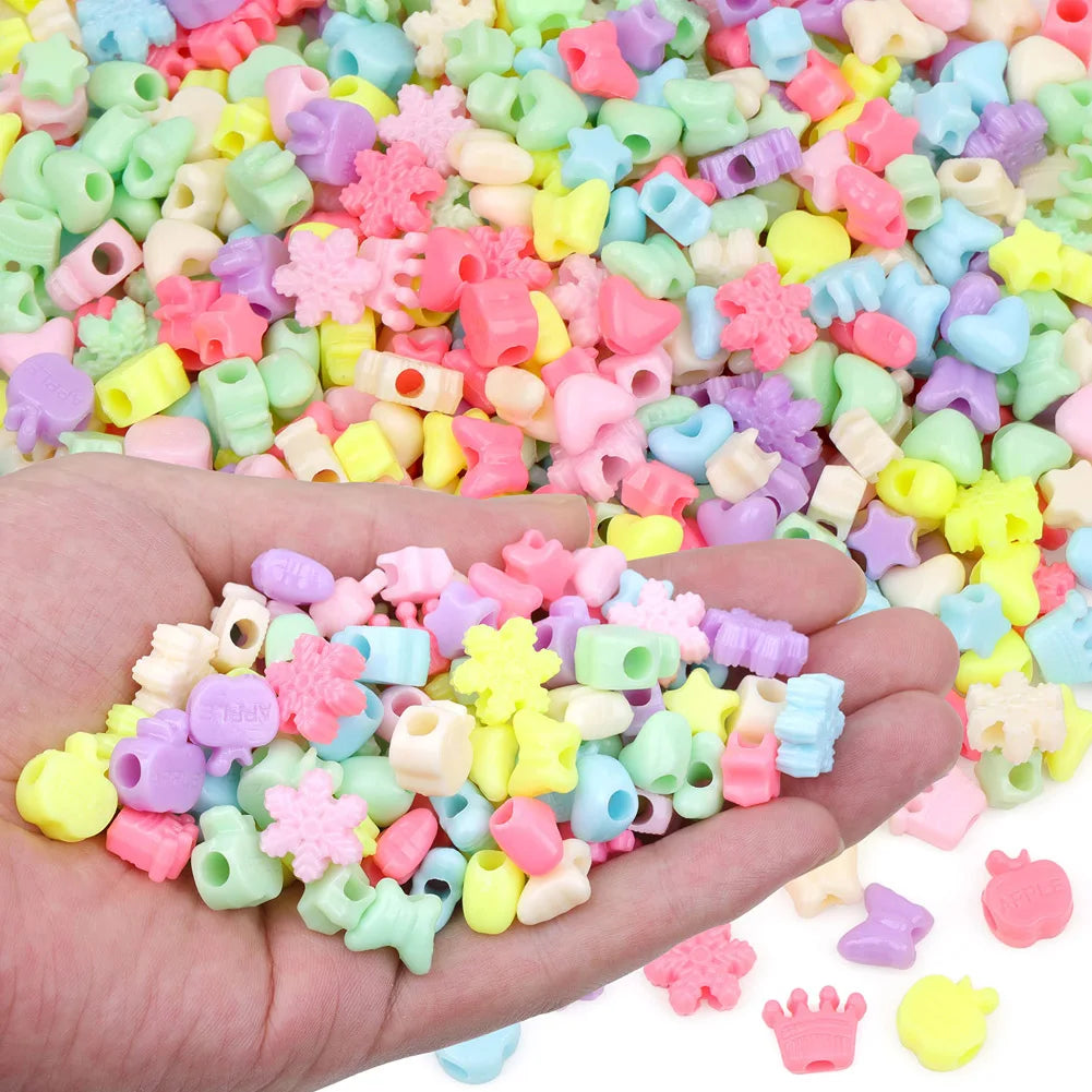 500 pezzi fai da te fatto a mano con perline per bambini creativo kit braccialetti collana gioielli
