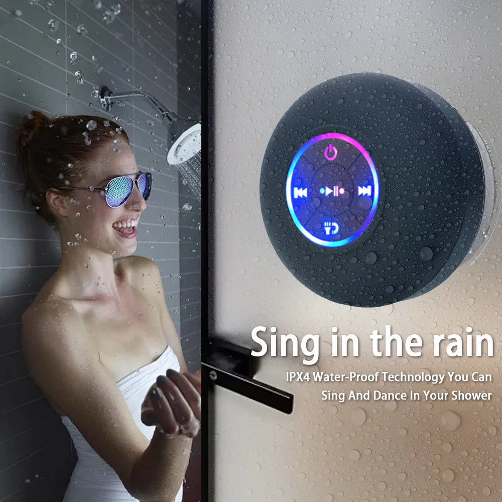 Altoparlante Bluetooth wireless portatile Luce a LED IPX4 Altoparlante impermeabile Bagno