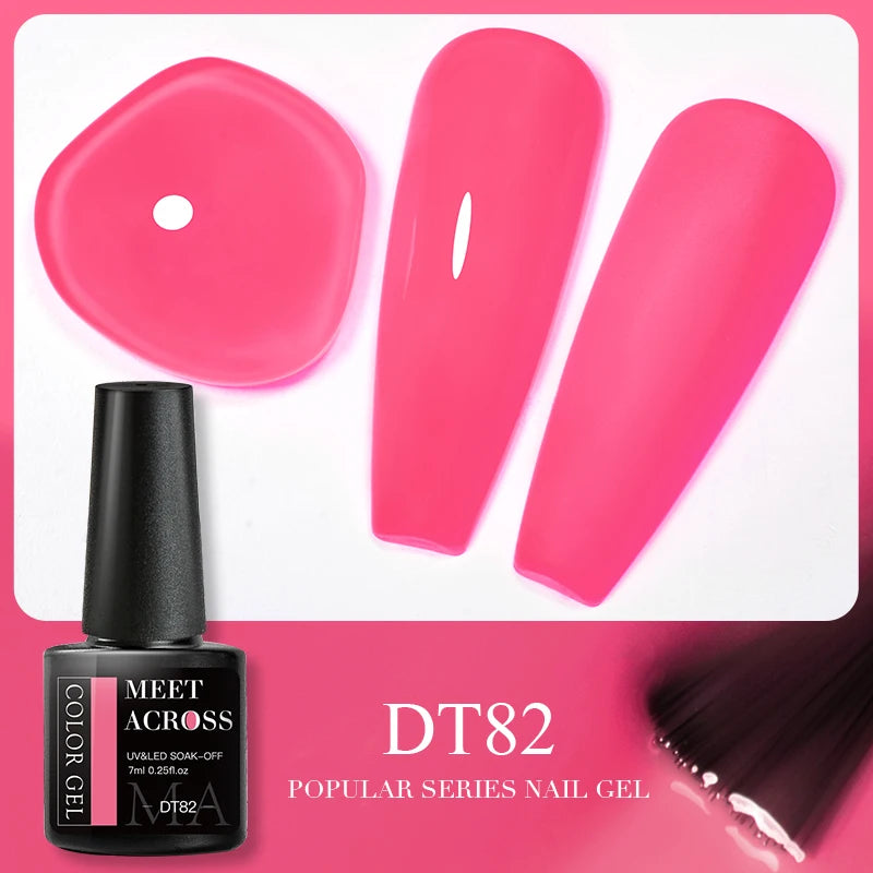 MEET ACROSS 5ml Gel Smalto per unghie Nail Art Top Gel tutti i colori