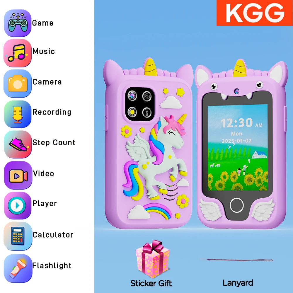 SmartPhone Fotocamera + Giochi Touch Screen+Lettore MP3 per bambini