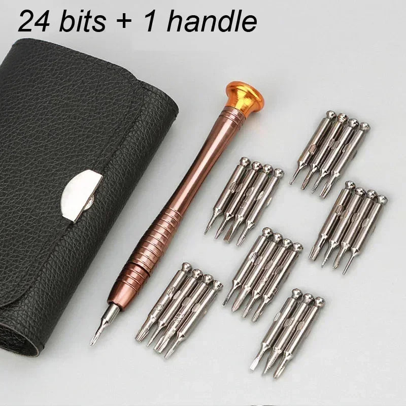 Mini set di cacciaviti di precisione 25 in 1 Cacciavite Torx elettronico Kit di strumenti di riparazione per iPhone Fotocamera Orologio Tablet PC