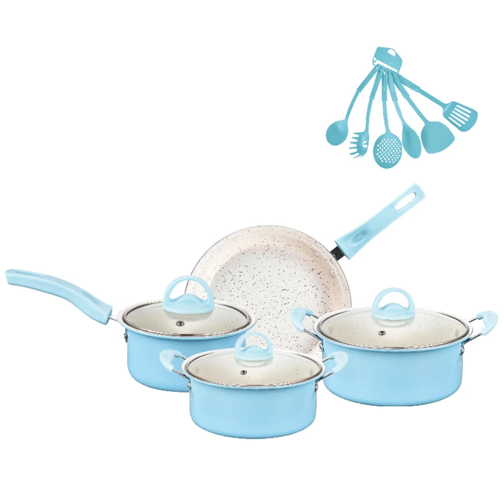 Set di pentole e padelle antiaderente + utensili 13 Pz