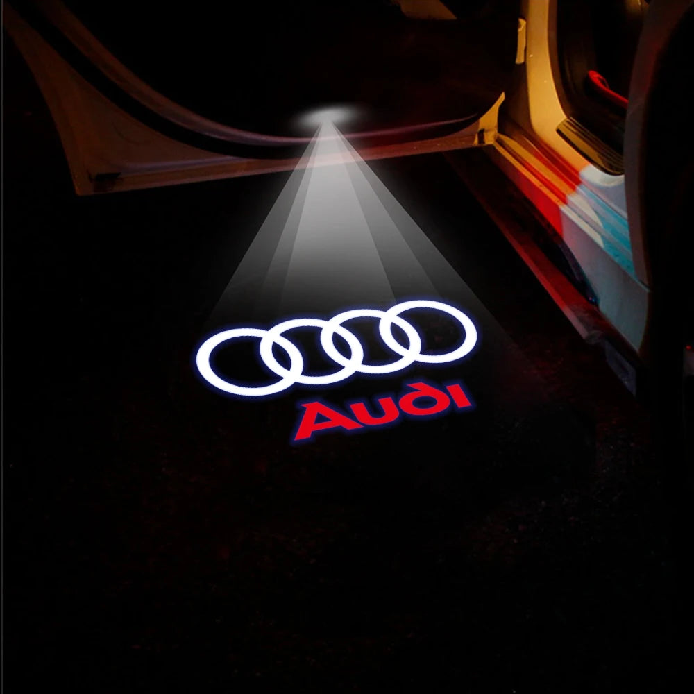 Per Audi Sline S3 S4 S5 S6 S7 RS Q7 Q5 Q3 A4 B8 8P A3 A6 C7 A5 A6L Quattro Auto Logo Porta LED Lampada di benvenuto Laser Proiettore Luce