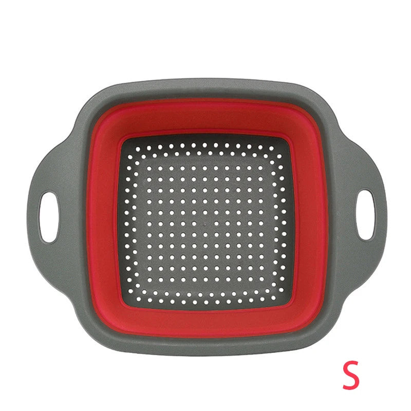 Scolapasta Quadrato Pieghevole in Silicone Cucina