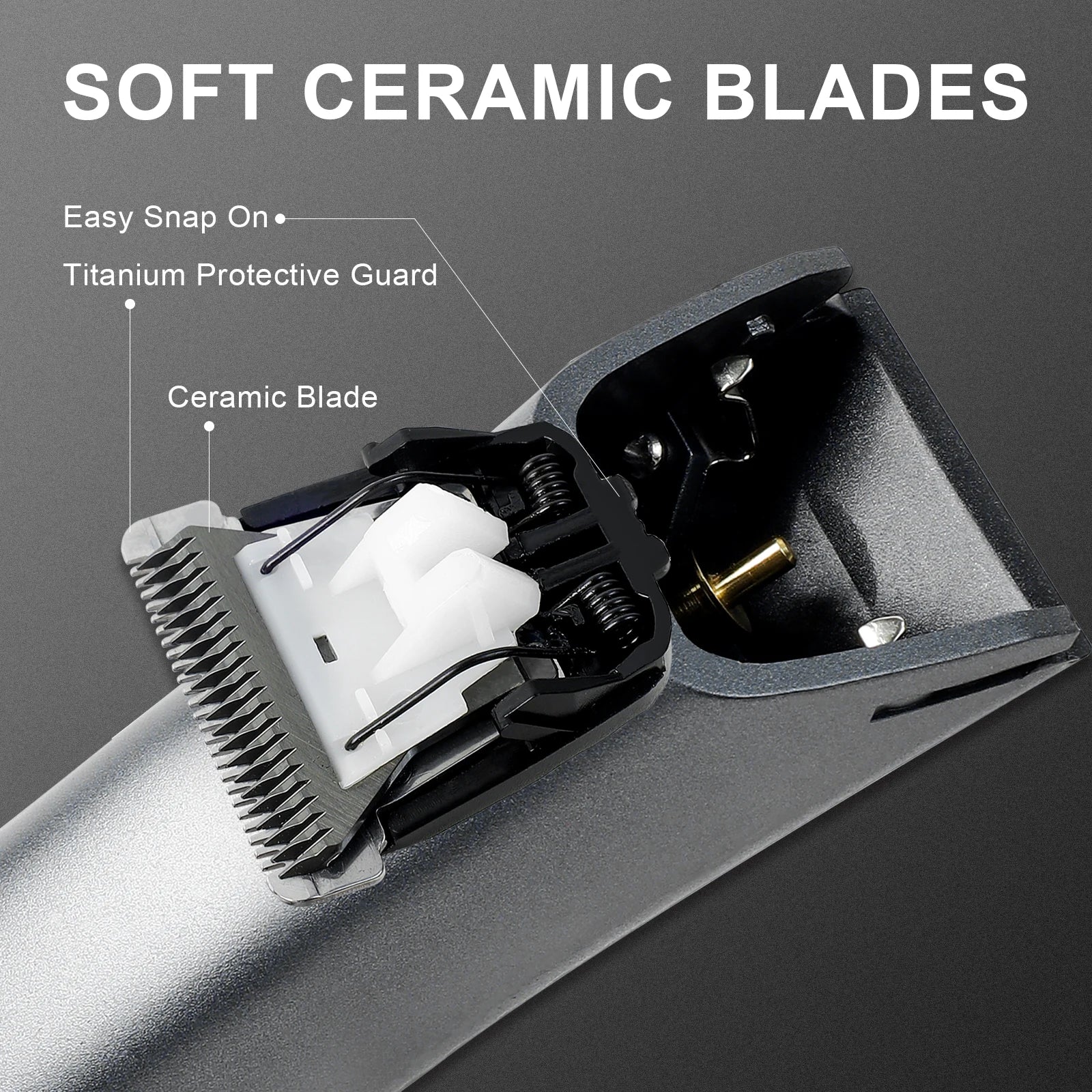 Rifinitore elettrico per peli maschile impermeabile con lama in ceramica