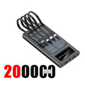 200000mAh Powerbank di con carica di energia solare  Ricarica super veloce e Display digitale 4 cavi Batteria esterna