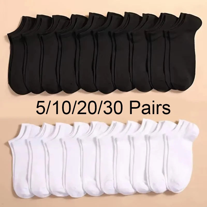 15/30 Paia Unisex Casual Tinta Unita Calzini Sottili Traspiranti Comodi Anti Odore