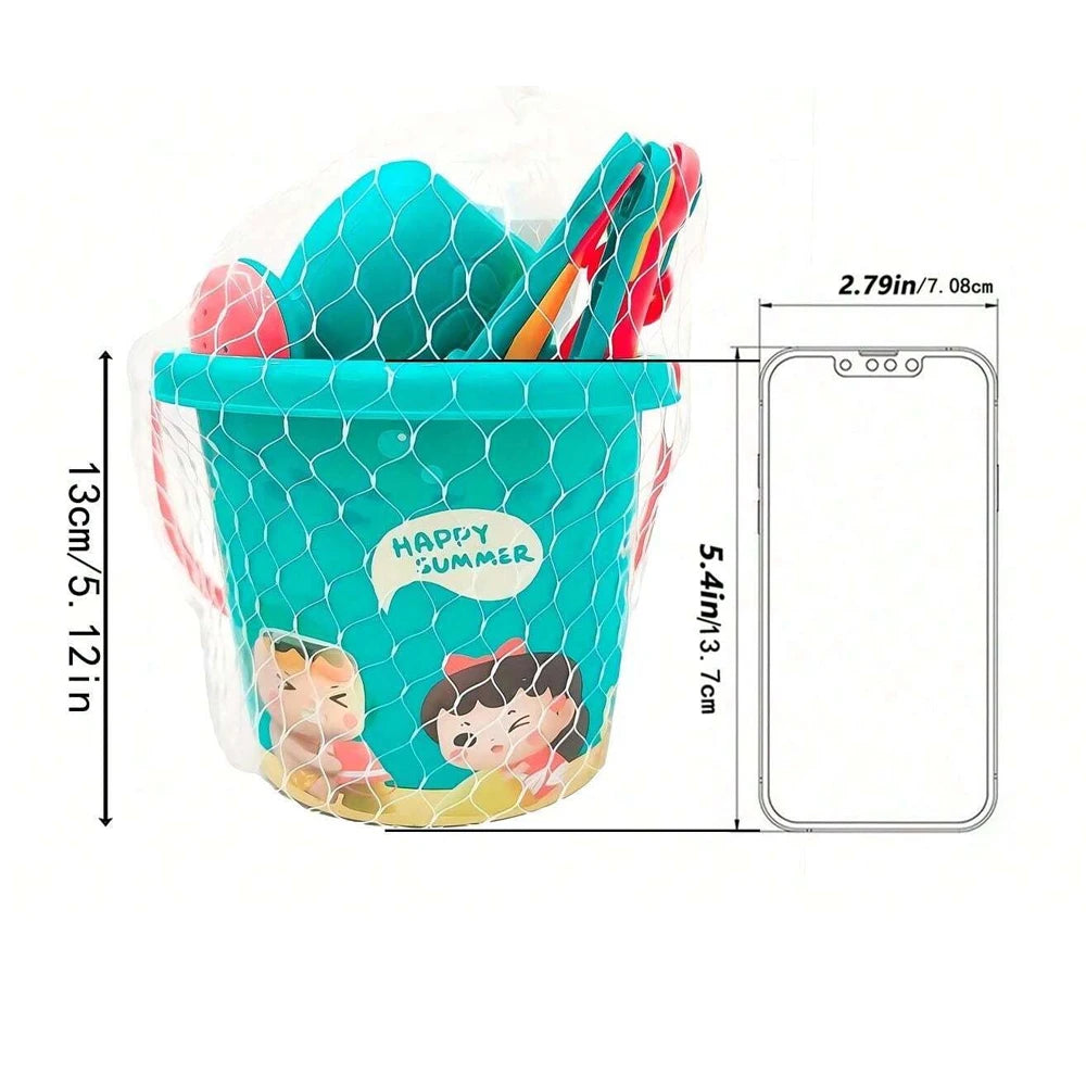 Set di giocattoli da spiaggia da 18 pezzi in plastica resistente