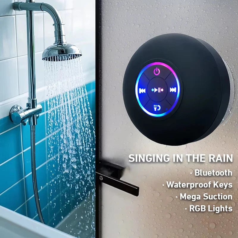 Altoparlante Bluetooth wireless portatile Luce a LED IPX4 Altoparlante impermeabile Bagno
