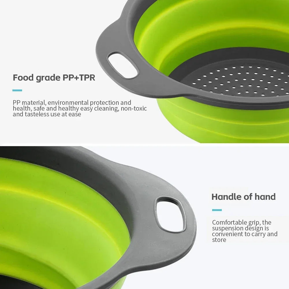 Scolapasta pieghevole in silicone