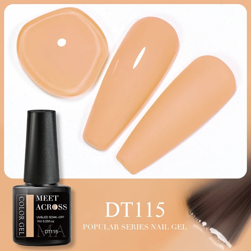 MEET ACROSS 5ml Gel Smalto per unghie Nail Art Top Gel tutti i colori