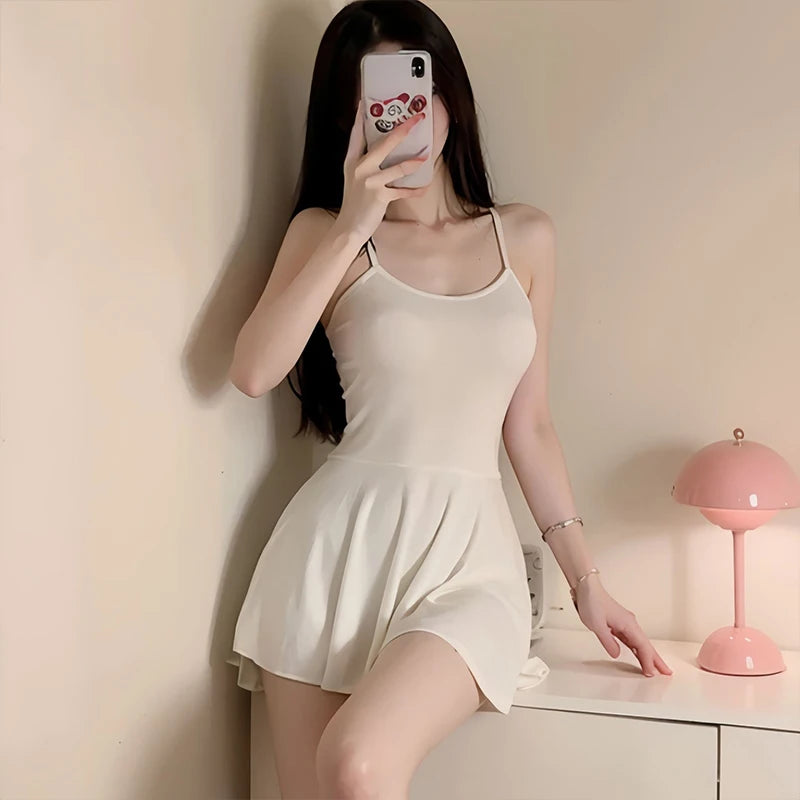 Vestito Slim Scollo a V Mini Dress Smooth Allure Pieghettato