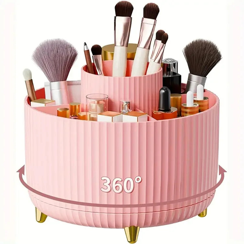 Organizzatore a 360 gradi per trucco 5 slot Pennelli per trucco