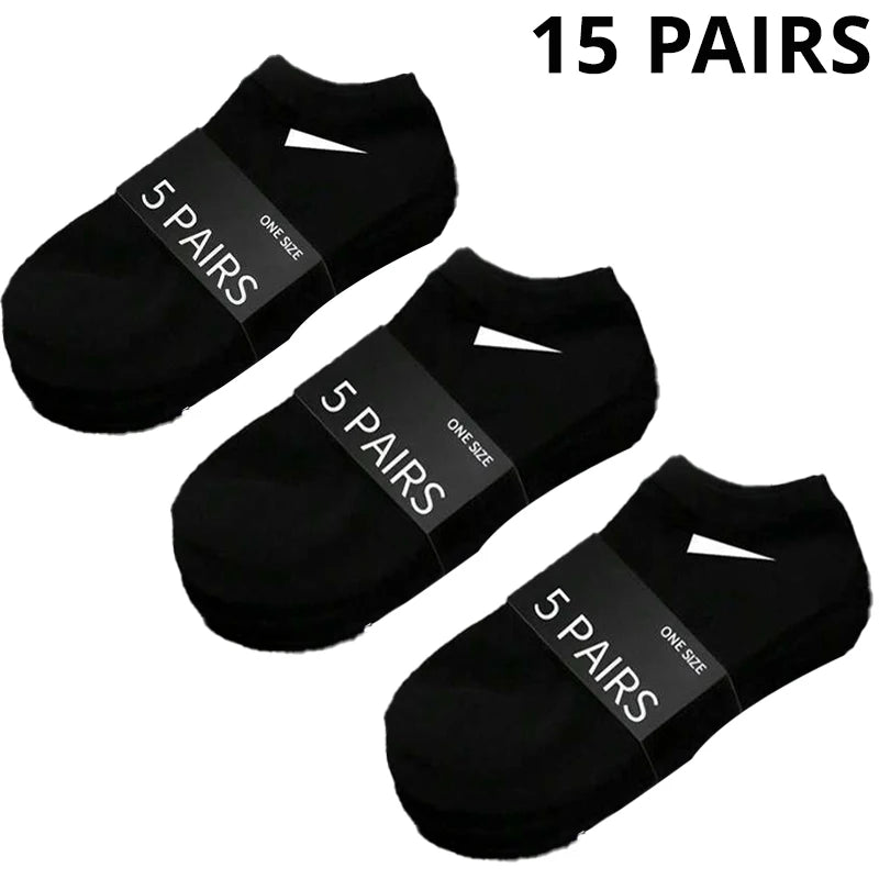 15/30 Paia Unisex Casual Tinta Unita Calzini Sottili Traspiranti Comodi Anti Odore