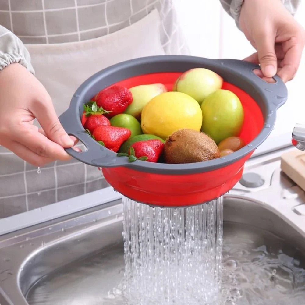 Scolapasta pieghevole in silicone