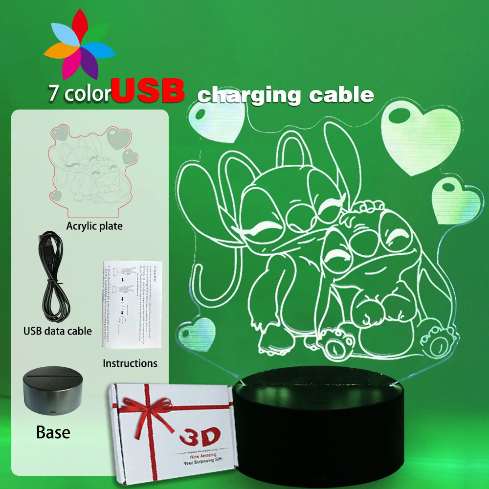 Lampada STITCH  LED Luce notturna Telecomando Smart Touch