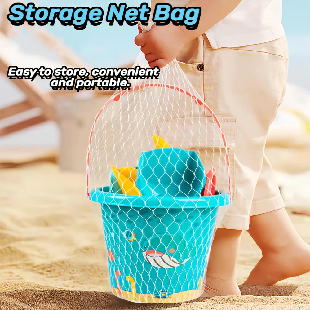 Set di giocattoli da spiaggia da 18 pezzi in plastica resistente