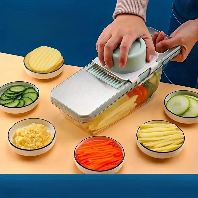 7 pezzi/set Set affettatrice e grattugia per verdure multifunzionale - Kit di utensili da cucina