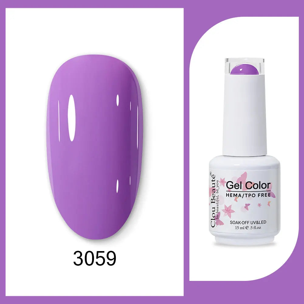CLOU BEAUTÈ  15/10ml Semipermanente Gel Smalto Unghie 400 colori disponibili