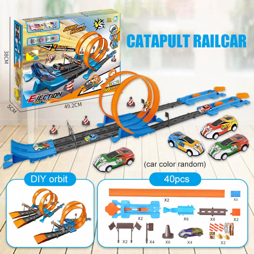 Giocattoli per bambini Pista da corsa Fai da te Kit di binari assemblati