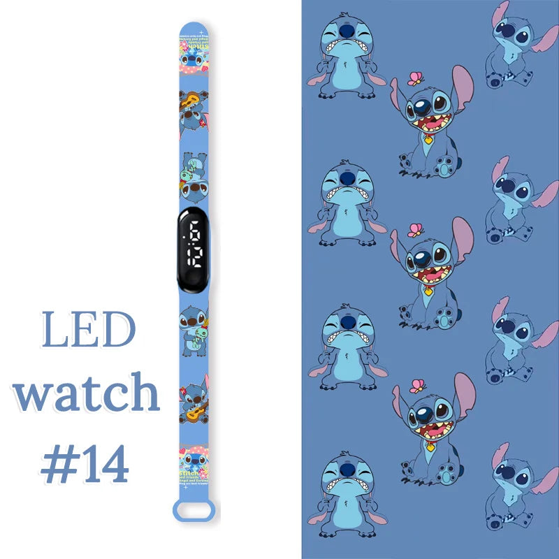 Stitch Orologi per bambini Bracciale sportivo impermeabile LED Touch digitale
