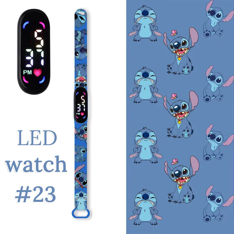 Stitch Orologi per bambini Bracciale sportivo impermeabile LED Touch digitale