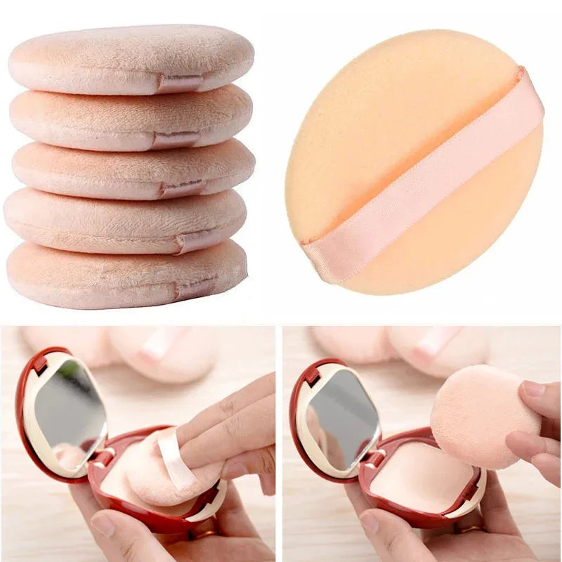 5-40 pezzi Round Facial Powder Spugnetta portatile morbida cosmetico puff per l’applicazione del trucco