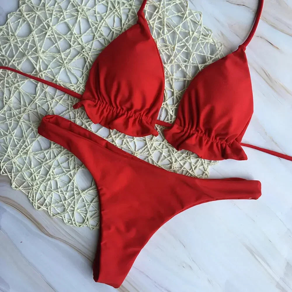 Set bikini brasiliano estivo 2 pezzi Set Push-up