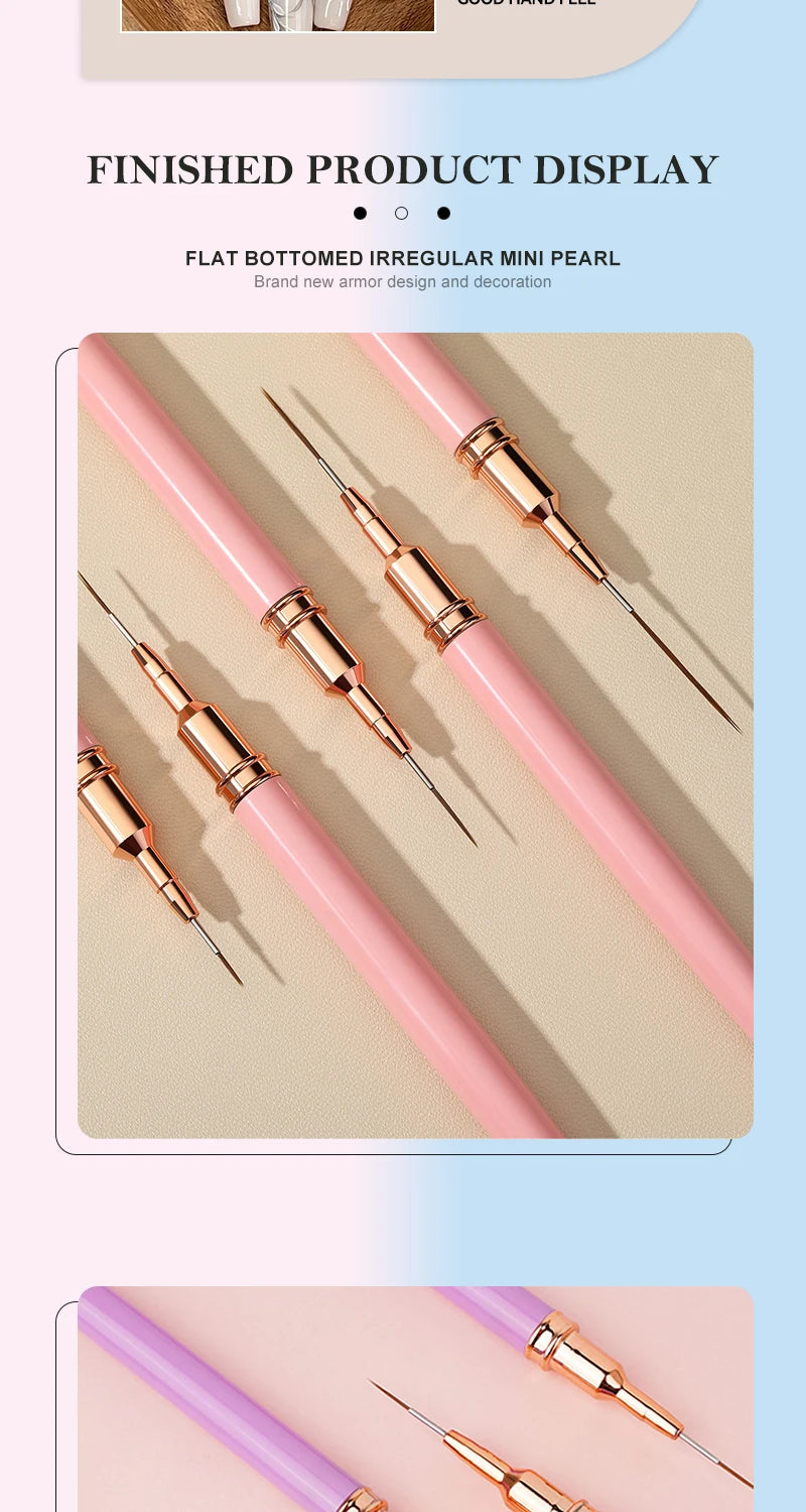Strumento professionale Nail Art Liner Brush Set 5pcs