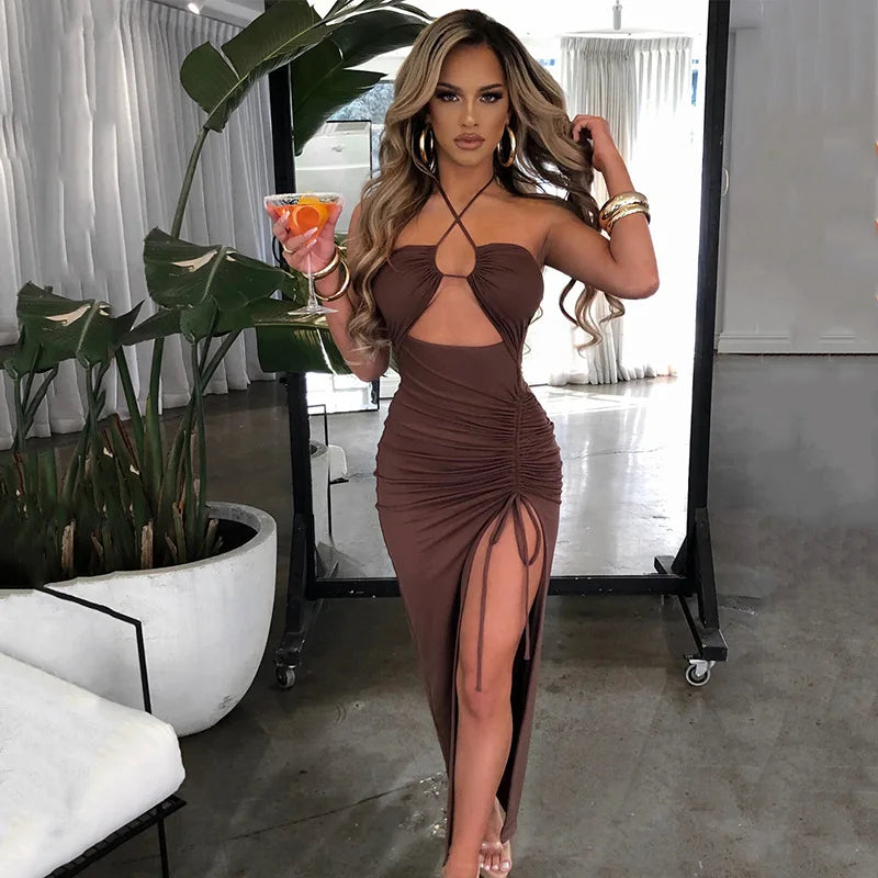 Abito Senza maniche Backless Dresses Slim