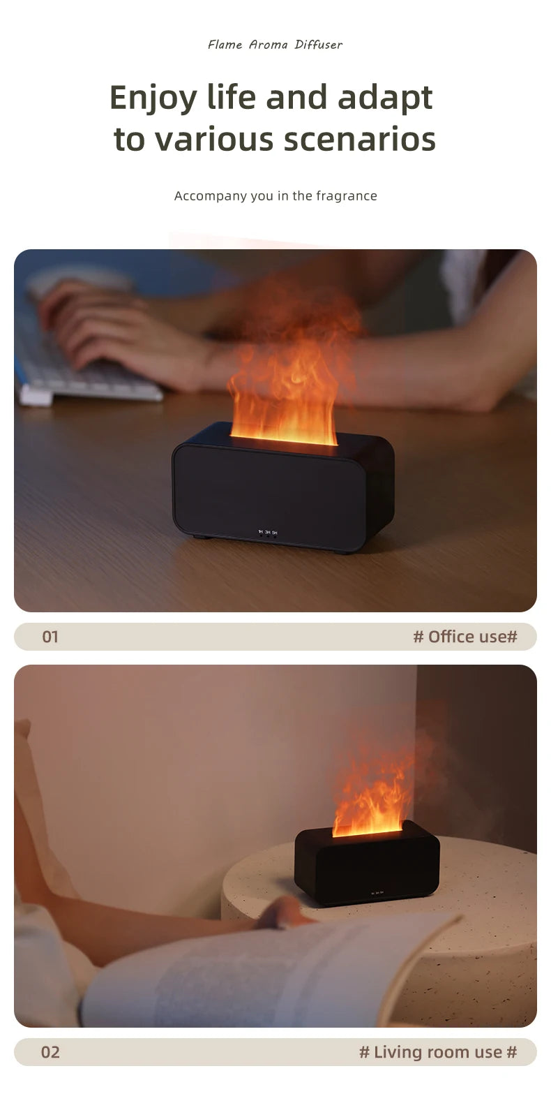 Fiamma colorata Umidificatore d’aria temporizzazione Ultrasonic Cool