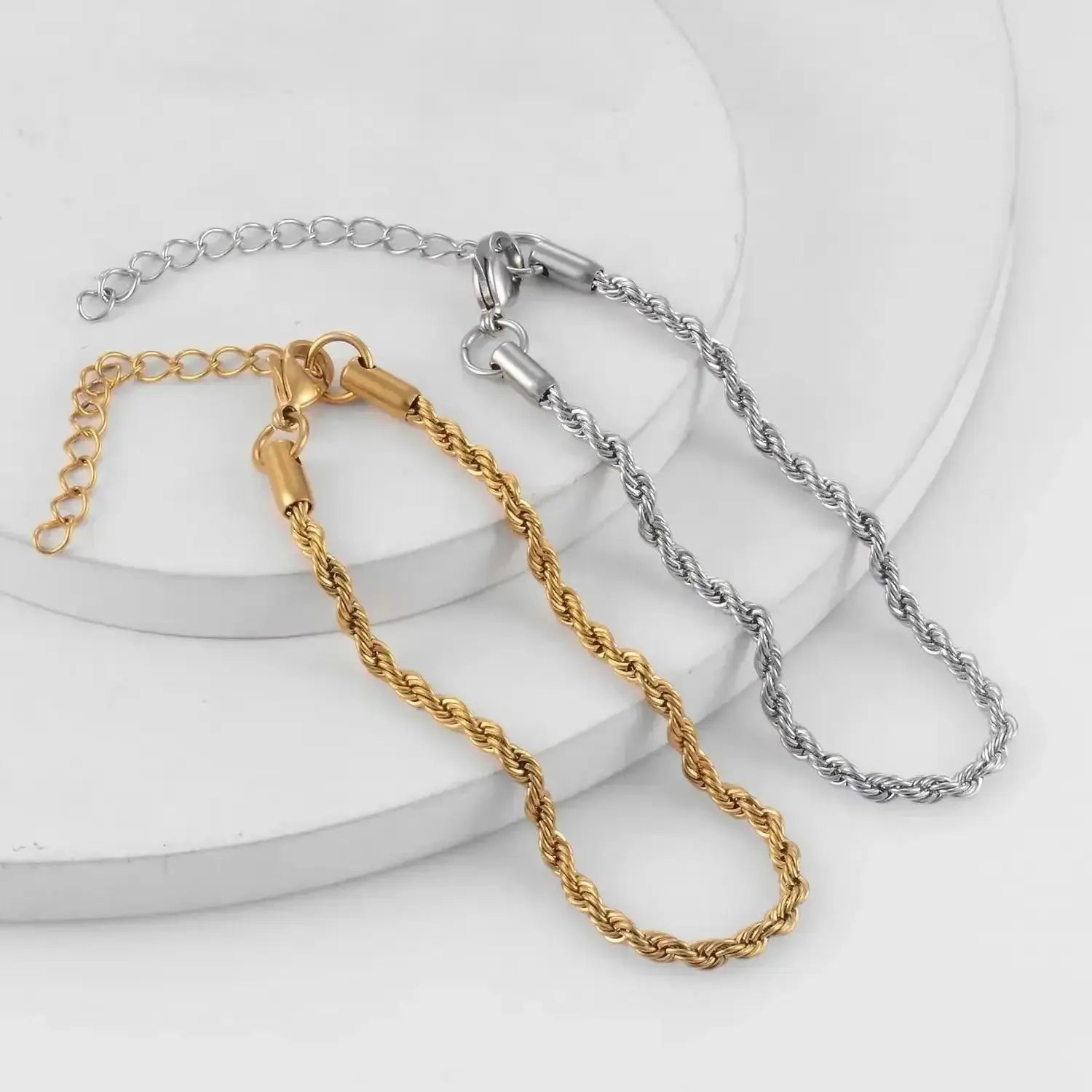 Classic Twisted Rope in acciaio inossidabile Unisex