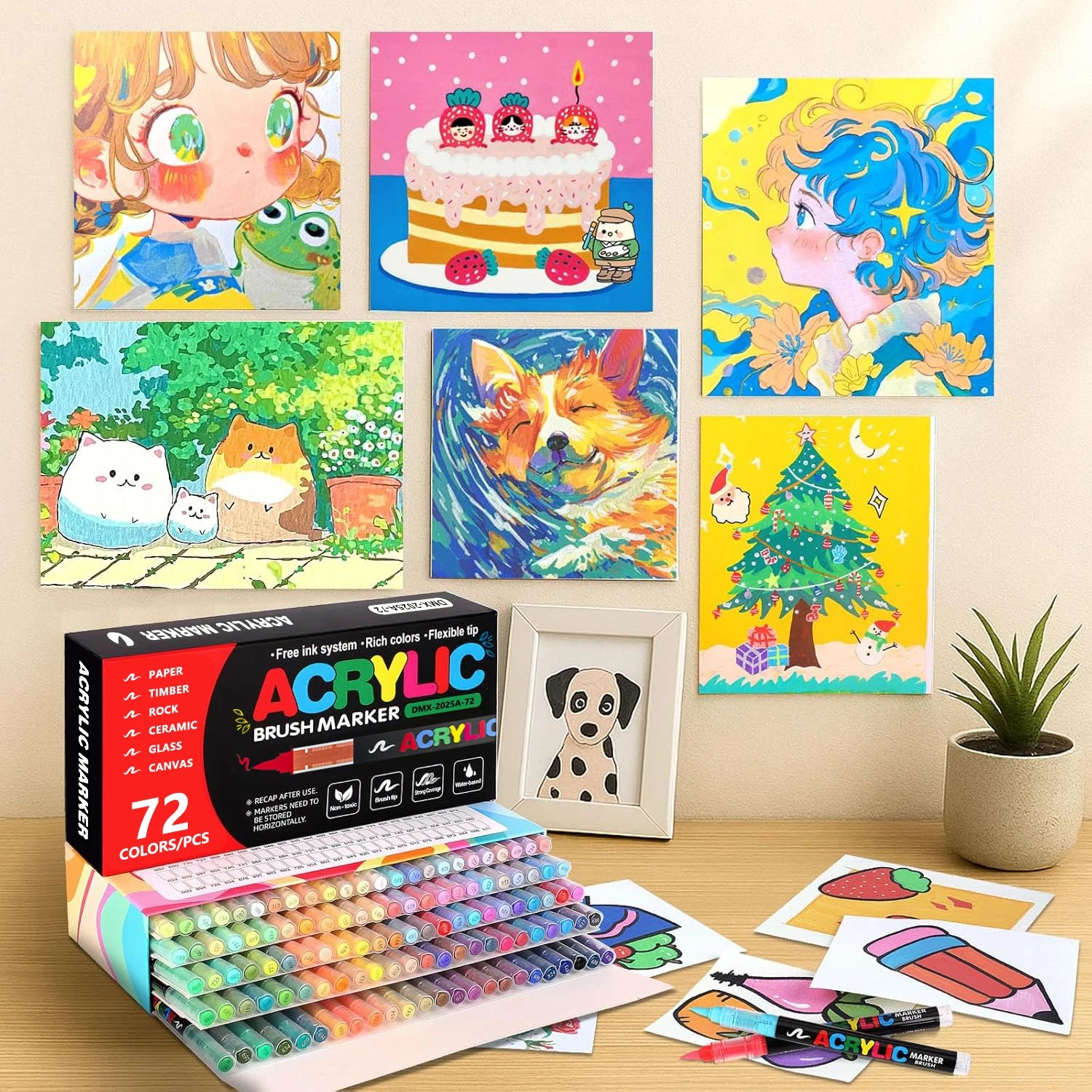 36-366 Colors Acrylic Set Waterproof Professional