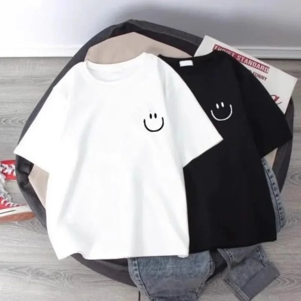 T-shirt per bambini e adulti  puro cotone fresco e leggero semplice