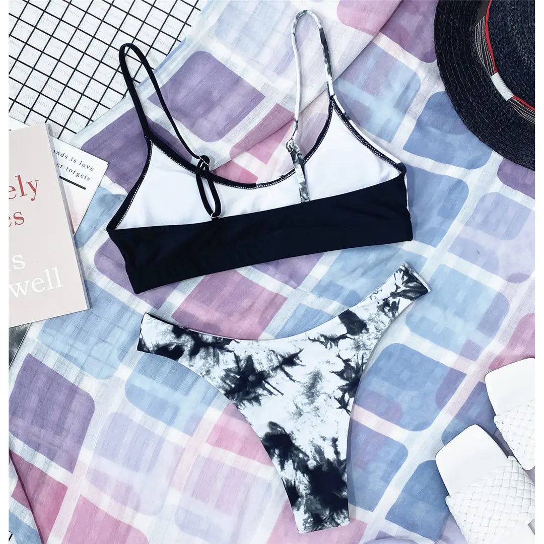 Set Costume leopardato da bagno brasiliana Donna