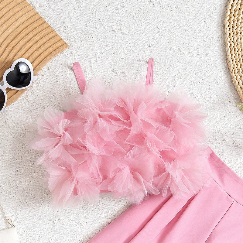 Set di vestiti per ragazze pantaloni a gamba larga Moda 2026
