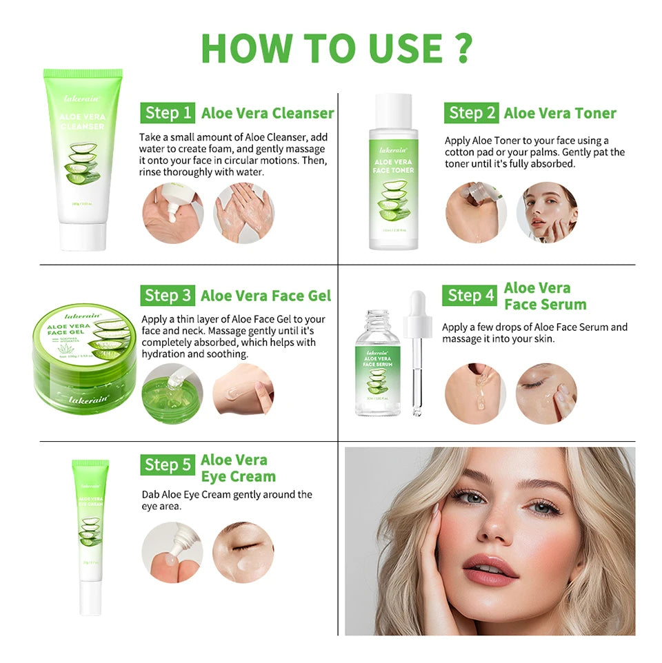 Set per la cura della pelle Idratante profondo Nutrimento profondo Sbiancamento Illuminante Idratante Pelle liscia