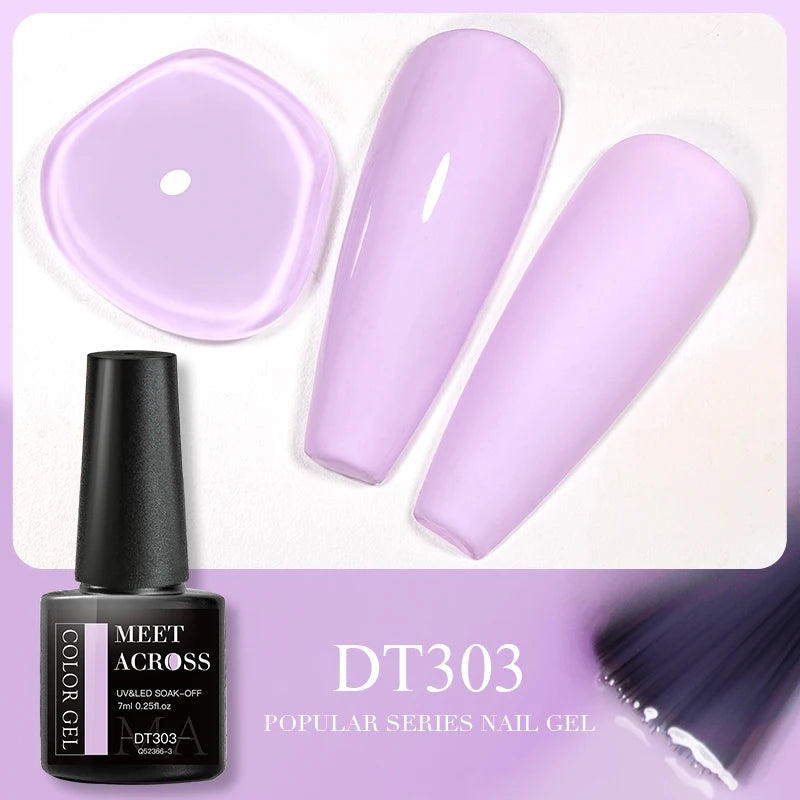 MEET ACROSS 5ml Gel Smalto per unghie Nail Art Top Gel tutti i colori