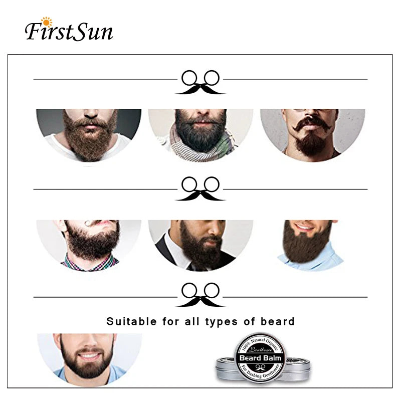 Balsamo naturale per barba Cera per la crescita della barba Olio per gli uomini Idratante Lisciante Barba Styling Professional