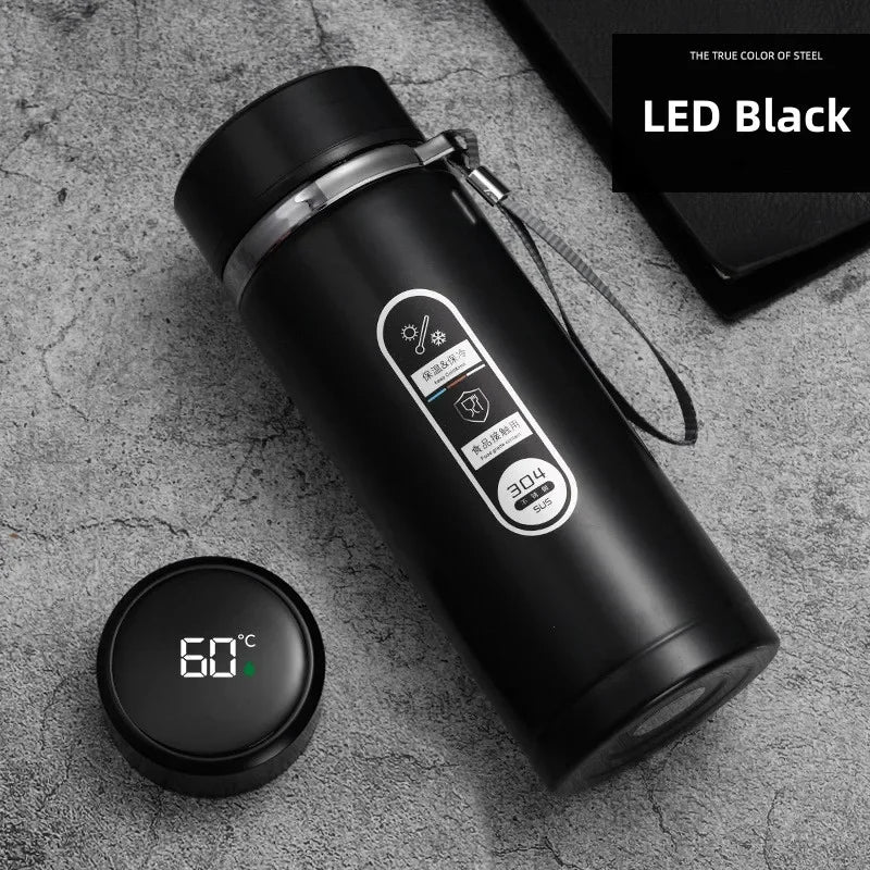 Bottiglia termica in acciaio inossidabile da 500ML-1 litro con display a temperatura a LED