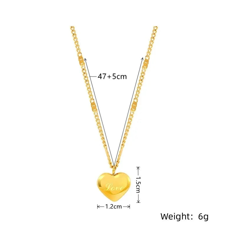 Collana color oro con cuoricino