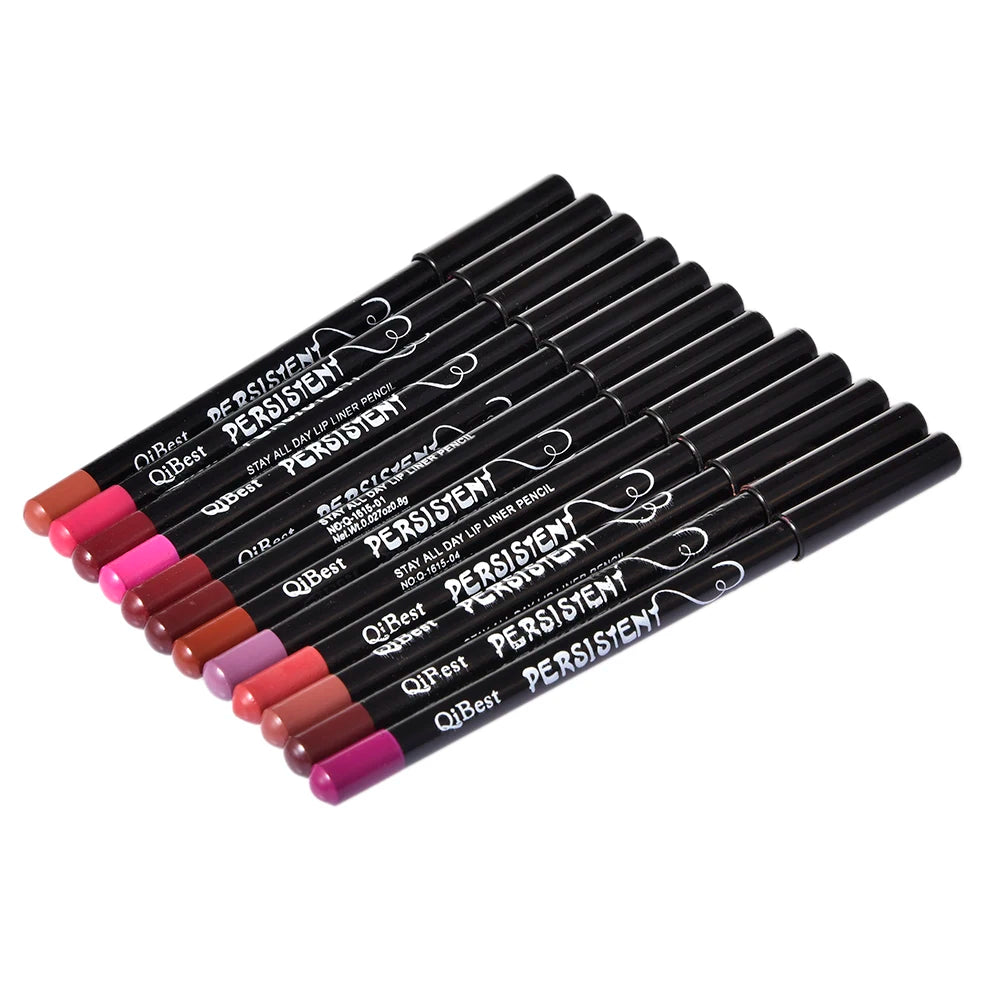 Set 12 pezzi Lipliner Matita Professionale si Lunga Durata Impermeabile