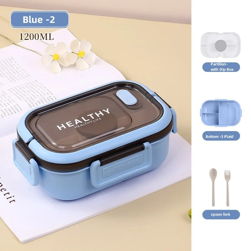 1200ML Box  per il pranzo a doppio strato Scomparto portatile